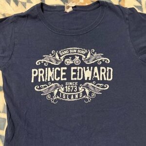 Prince Edward Island Graphic Tee – Navy Blue Souvenir T-Shirt – PEI Canada